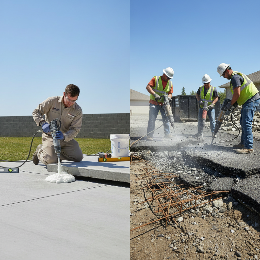 Concrete Leveling vs Replacement: 2025 Cost Guide