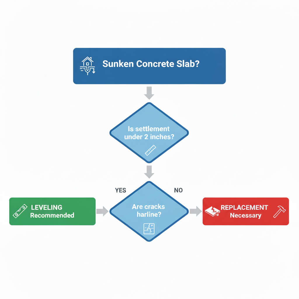 Illustration for Decision-Making Framework in Concrete Leveling vs Replacement: 2025 Cost Guide