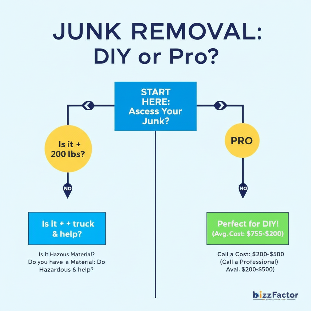Infographic: Small Junk Removal: DIY vs Professional Guide 2024