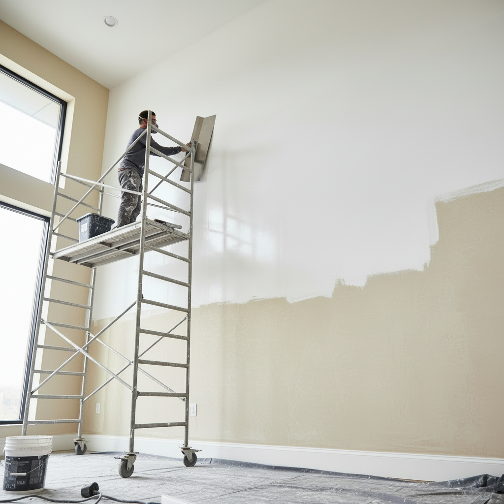 Illustration for What Makes Professional Wall Smoothing Different? in Wall Smoothing: Pro Tips for a Level 5 Finish