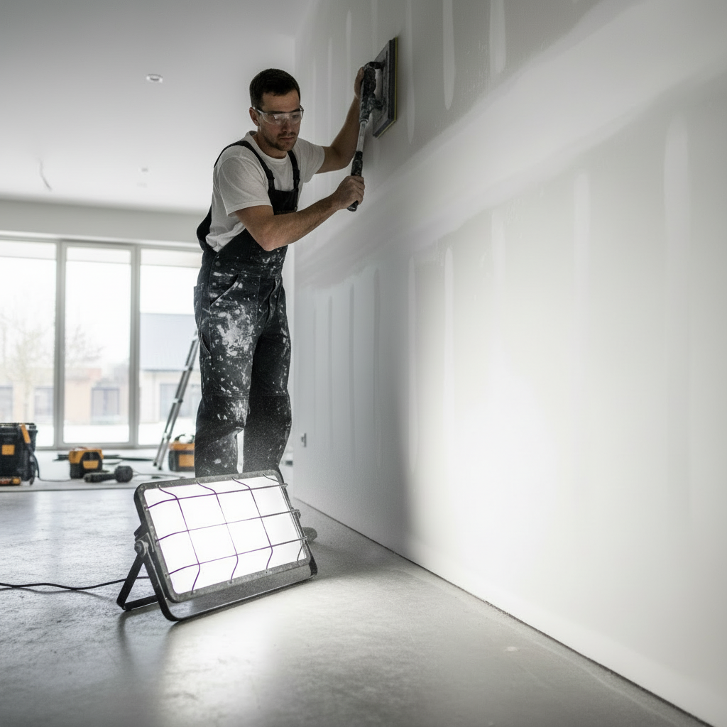 Illustration for Sanding: The Final Polish in Wall Smoothing: Pro Tips for a Level 5 Finish