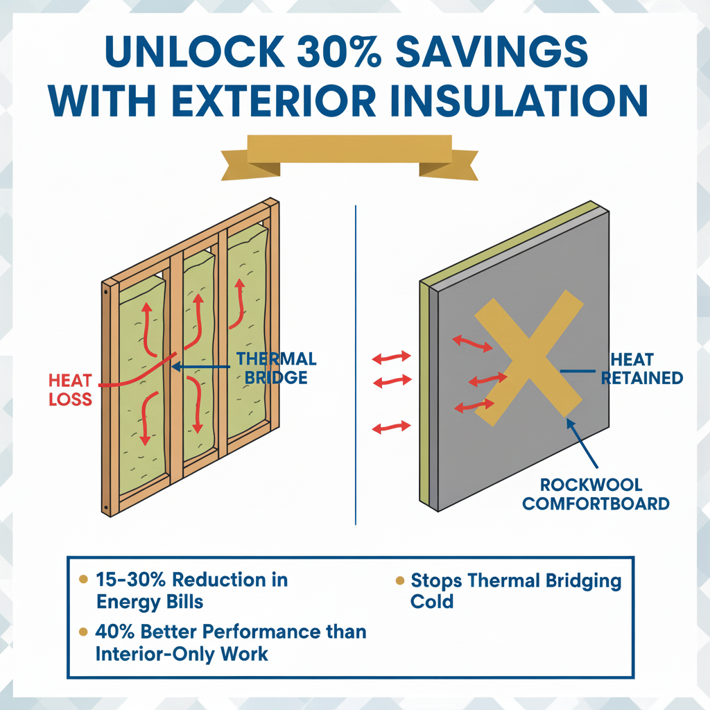 Infographic: Exterior Insulation + Siding Saves 30% On Energy Bills