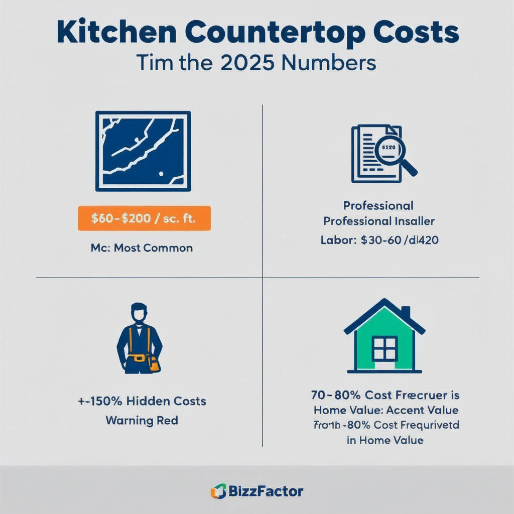 Infographic: Kitchen Countertop Costs 2025: Expert Installation Guide