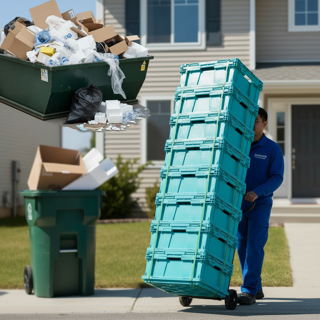 Illustration for What Makes a Move Truly Green? in Green Moving: How to Save Money & Cut Waste