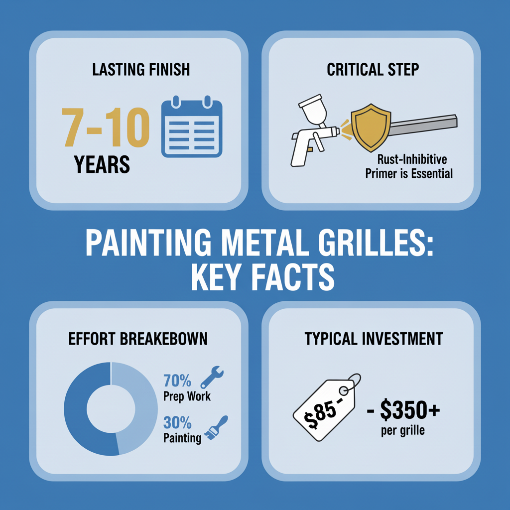 Infographic: Pro Guide: Painting Metal Grilles for a Lasting Finish