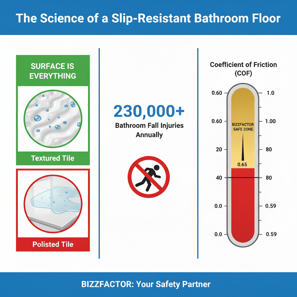 Infographic: Safe Bathroom Porcelain Tiles: Expert Slip-Resistance Guide