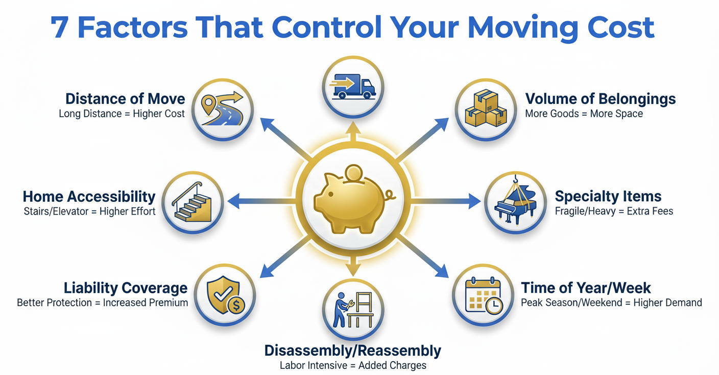 Infographic: 7 Moving Cost Factors That Control Your Price in 2025