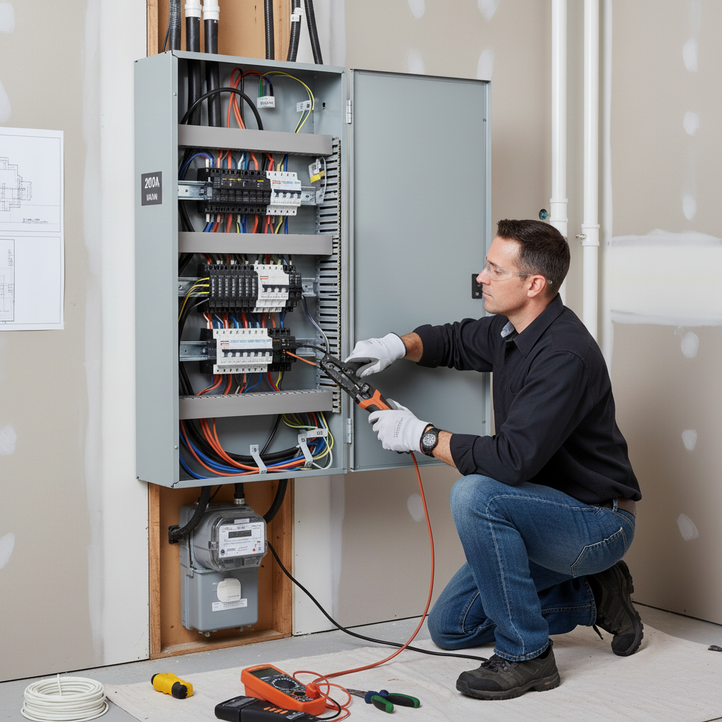 Illustration for Load Calculation & Panel Sizing in New Home Electrical Planning Guide (Save $3,500 Fast)
