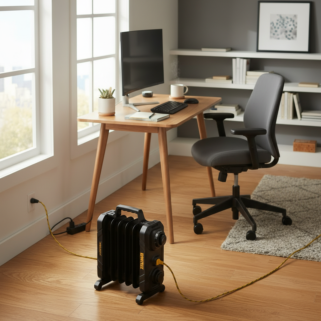 Illustration for Are Oil-Filled Radiators a Safe Portable Heating Solution? in Safe Electric Home Heating: 5 Fire-Prevention Methods
