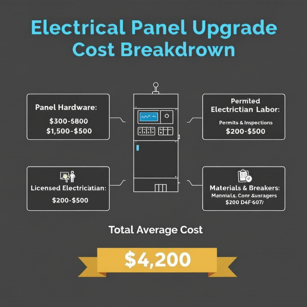 Infographic: Electrical Panel Upgrade Costs 2024: Real Pro Pricing