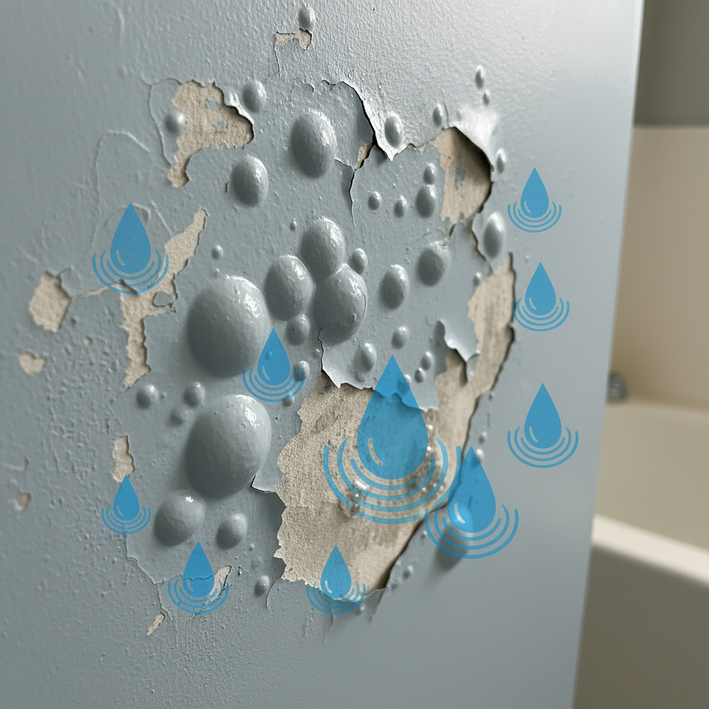 Illustration for Why Does Paint Fail After Moisture Problems? in Apartment Painting 101: Pro Tips for Renters