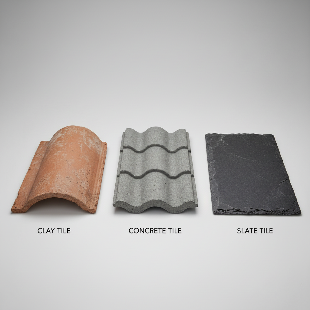 Illustration for Understanding Different Tile Materials in Tile Roof Replacement Guide: Cost, Signs & Best Contractors