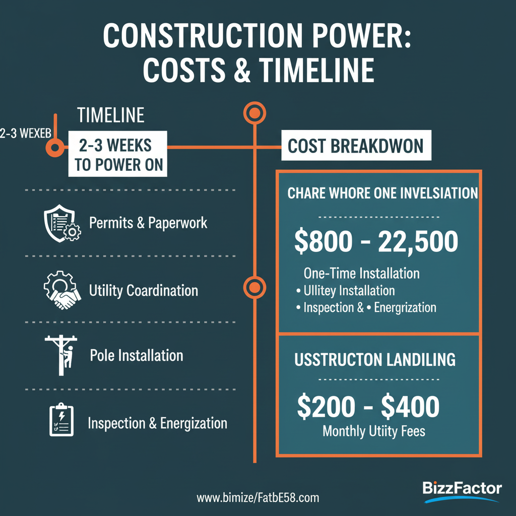 Infographic: Construction Power Pole Setup: Costs & Pro Installation
