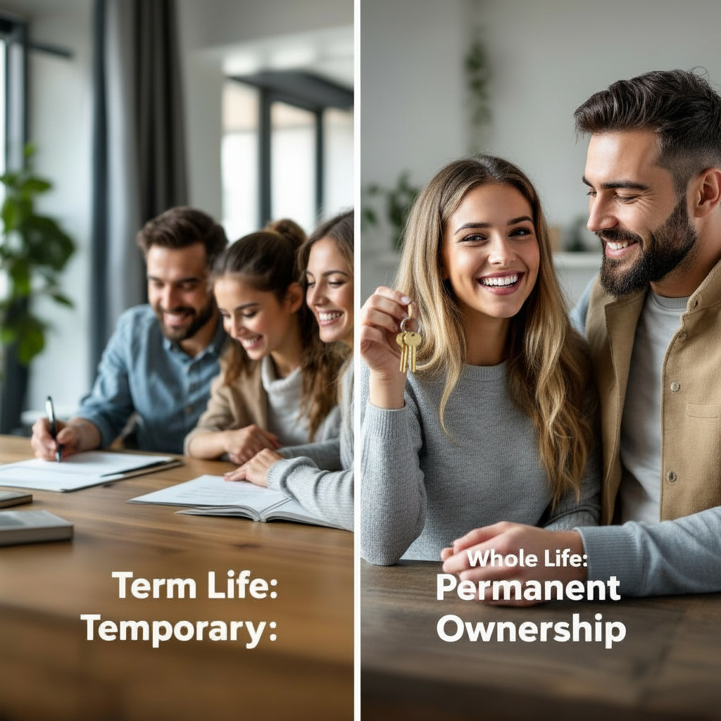 Illustration for What's the Difference Between Term and Whole Life Insurance? in Term vs Whole Life Insurance: Which Is Best for Homeowners?