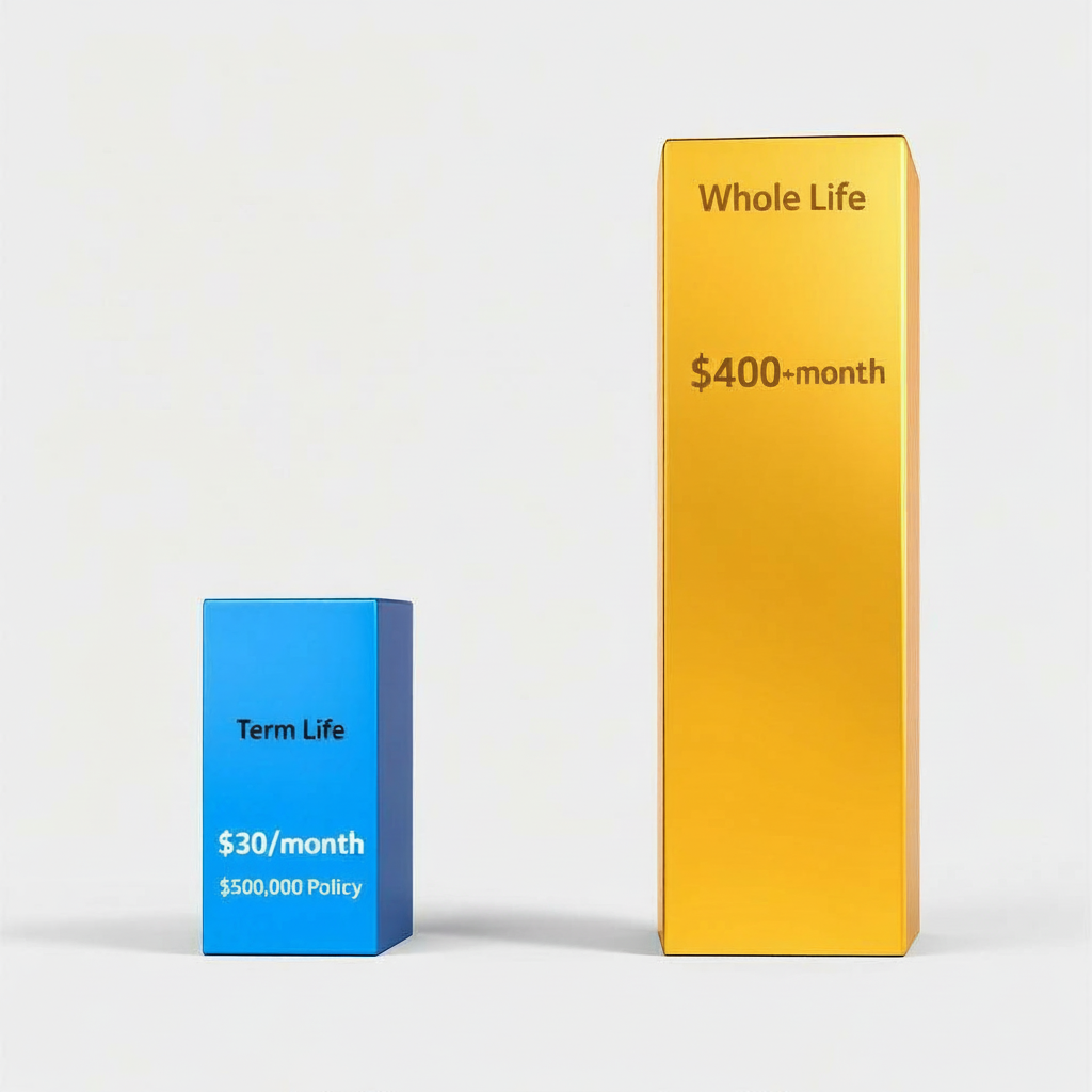 Illustration for How Much More Does Whole Life Cost Than Term? in Term vs Whole Life Insurance: Which Is Best for Homeowners?