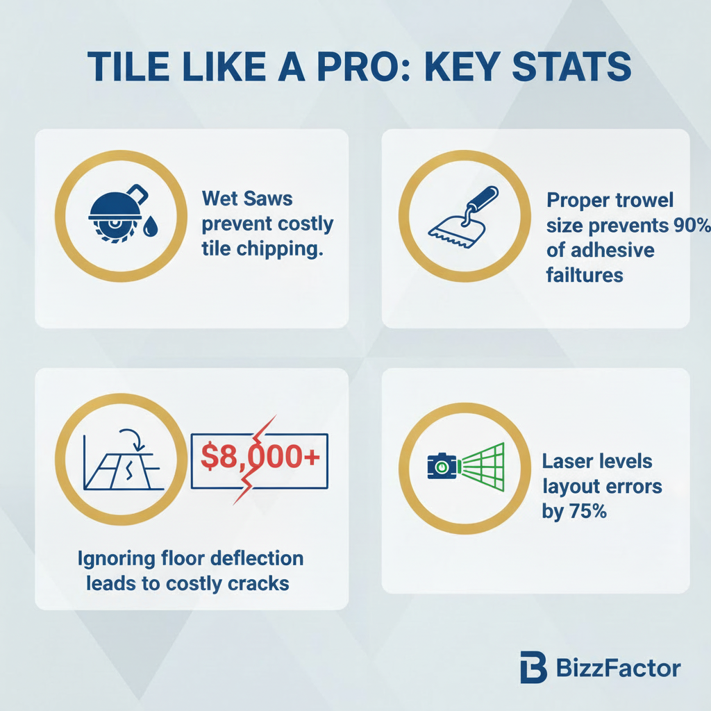 Infographic: Essential DIY Tile Tools: Professional Equipment Guide 2024