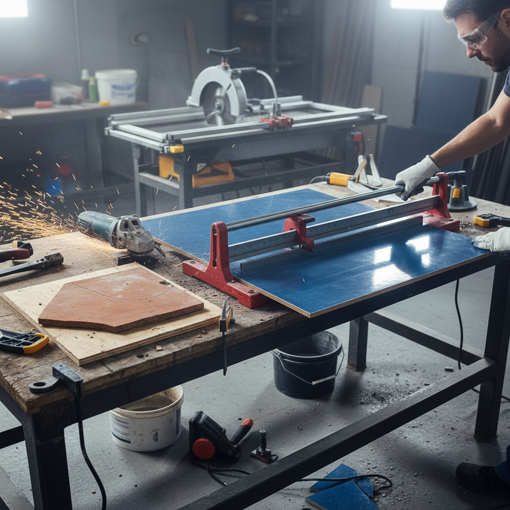 Illustration for What Are the Most Important Cutting Tools for Tile Work? in Essential DIY Tile Tools: Professional Equipment Guide 2024