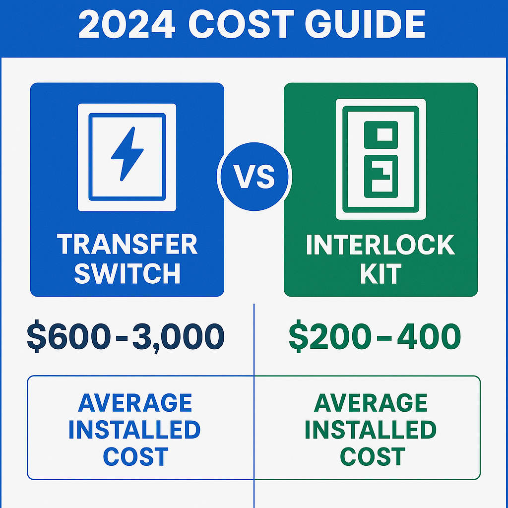 Infographic: Transfer Switch vs Interlock Kit: 2024 Cost Guide