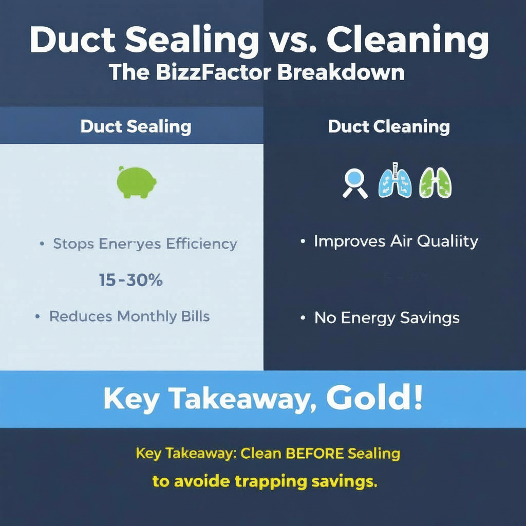 Infographic: Duct Sealing vs Cleaning: Which Does Your Home Need?