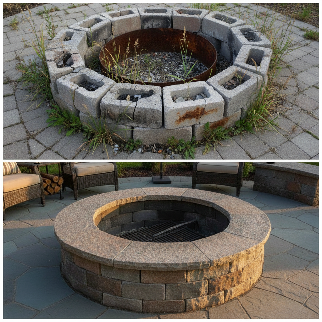 Illustration for Maintenance Over Time: What to Expect in DIY Fire Pit Kits vs Custom Masonry: 2024 Real Cost Guide