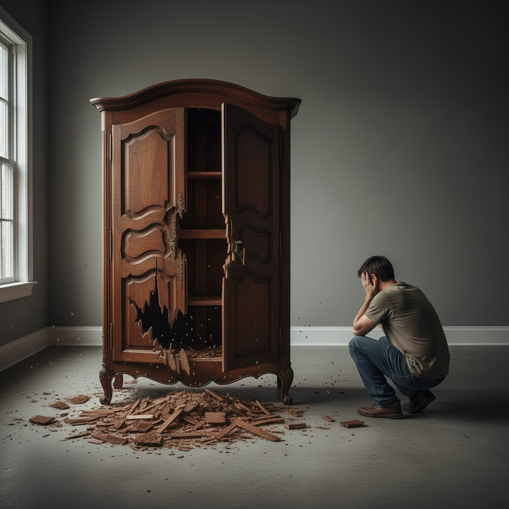 Illustration for Real-World Case: The $4,250 Armoire Mistake in Mover's Insurance: Is Your Stuff Actually Covered?
