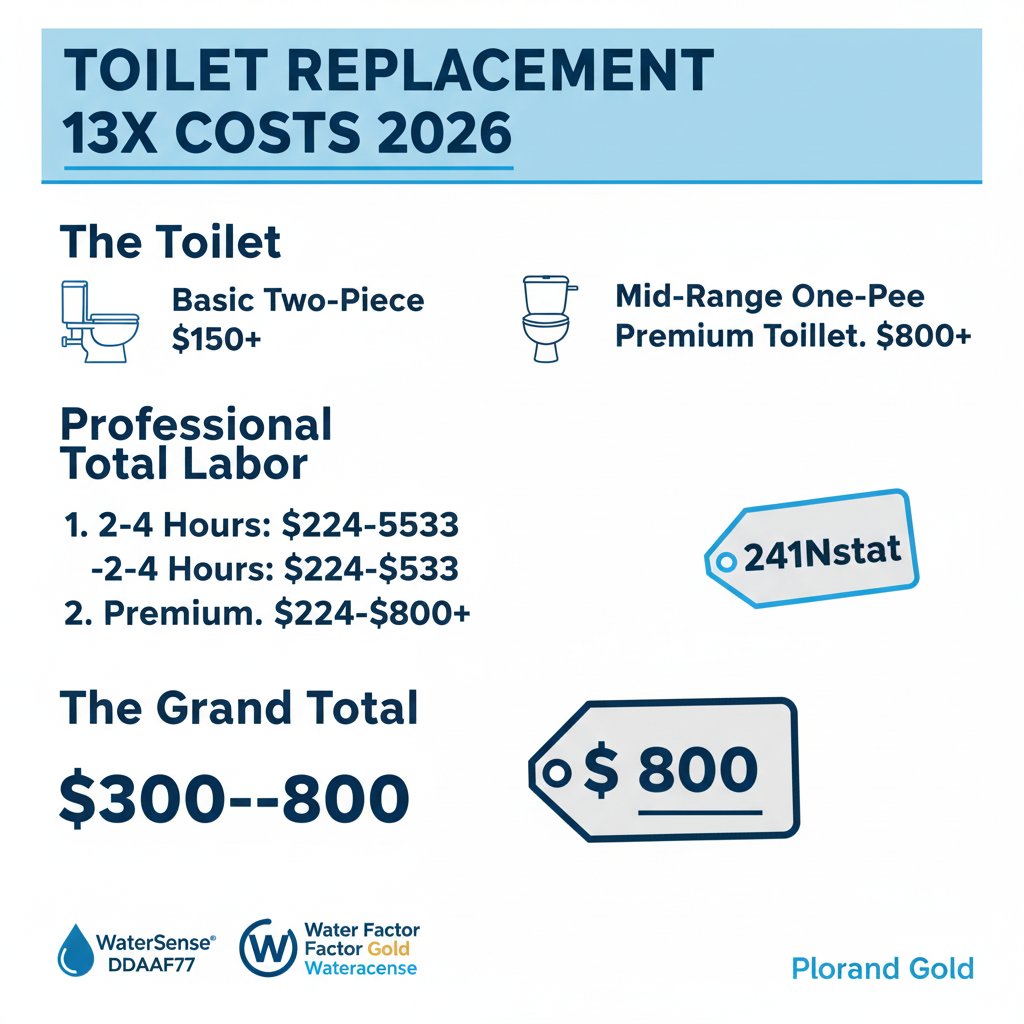 Infographic: Toilet Replacement Costs 2026: Expert Price Guide