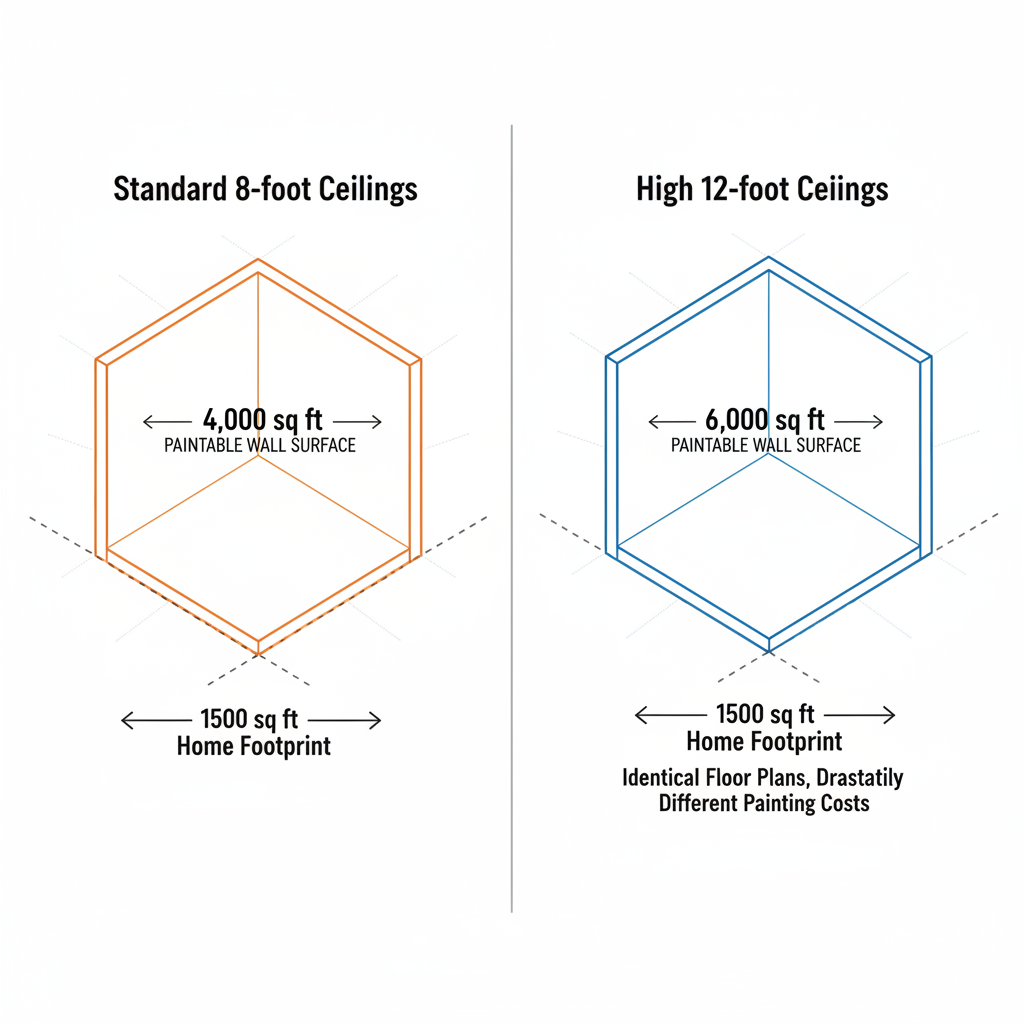 Illustration for Room Size and Square Footage in Interior Painting Costs: What You'll Really Pay