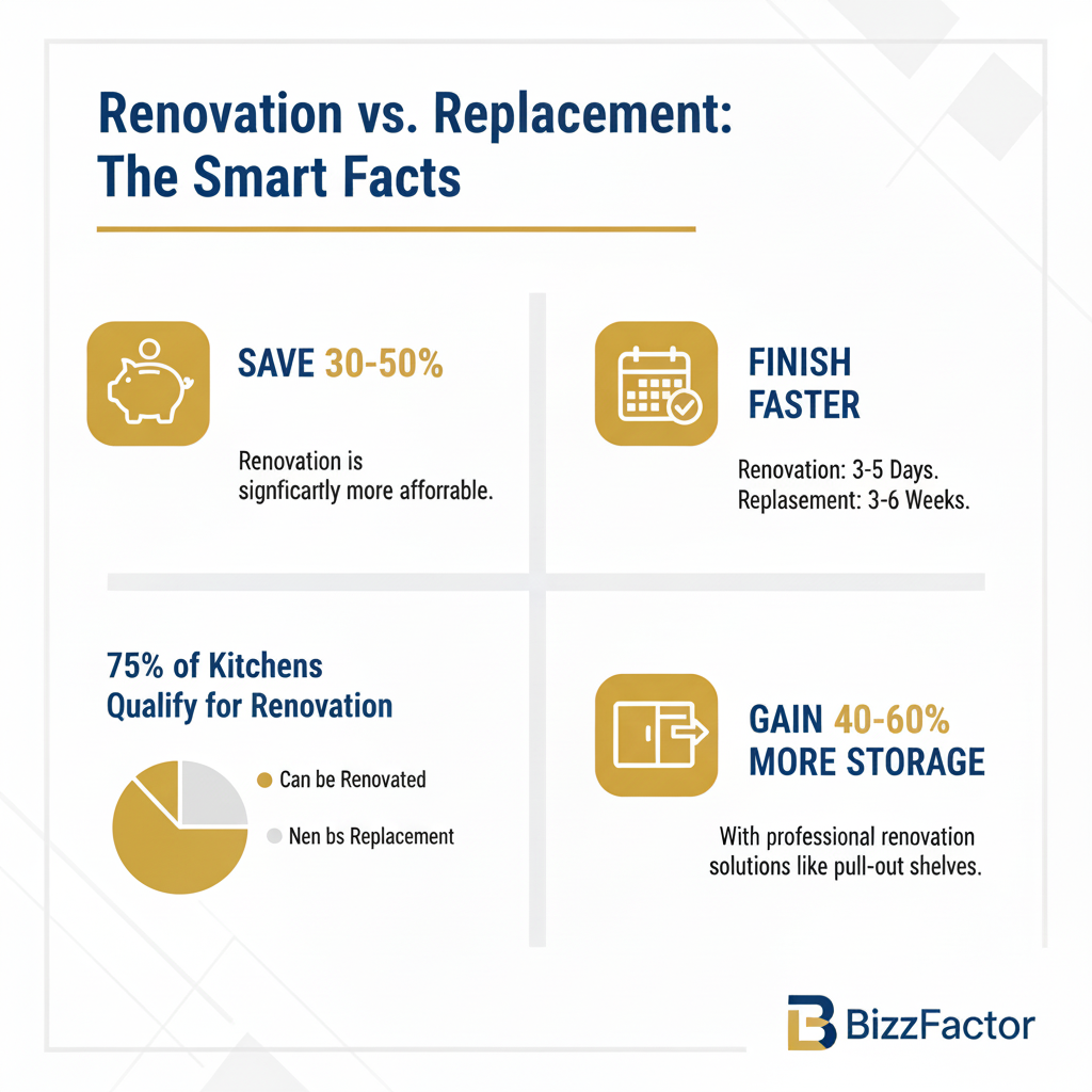 Infographic: Kitchen Renovation vs Replacement: Pro Guide
