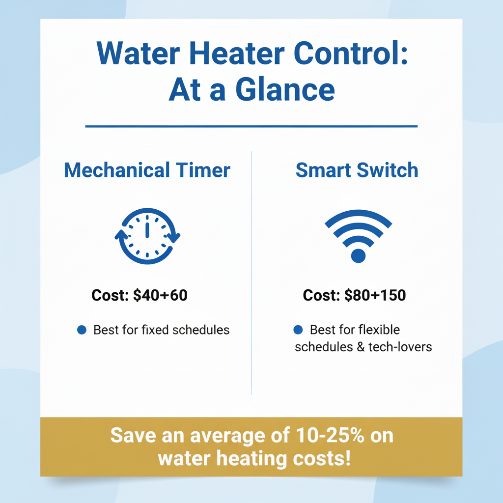 Infographic: Water Heater Timer vs. Smart Switch: Which is Best?