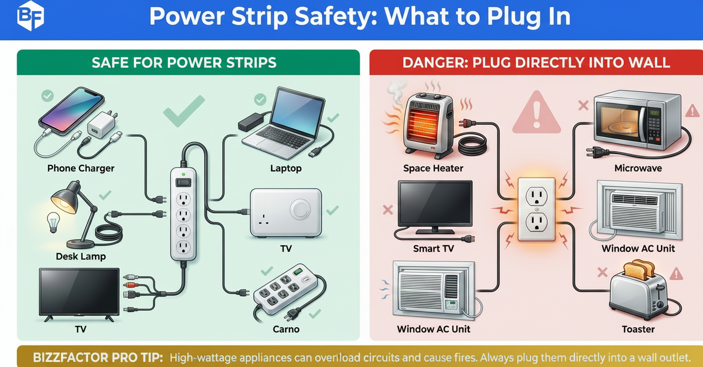 Infographic: Power Strip Fire Safety: Expert Electrician's Guide