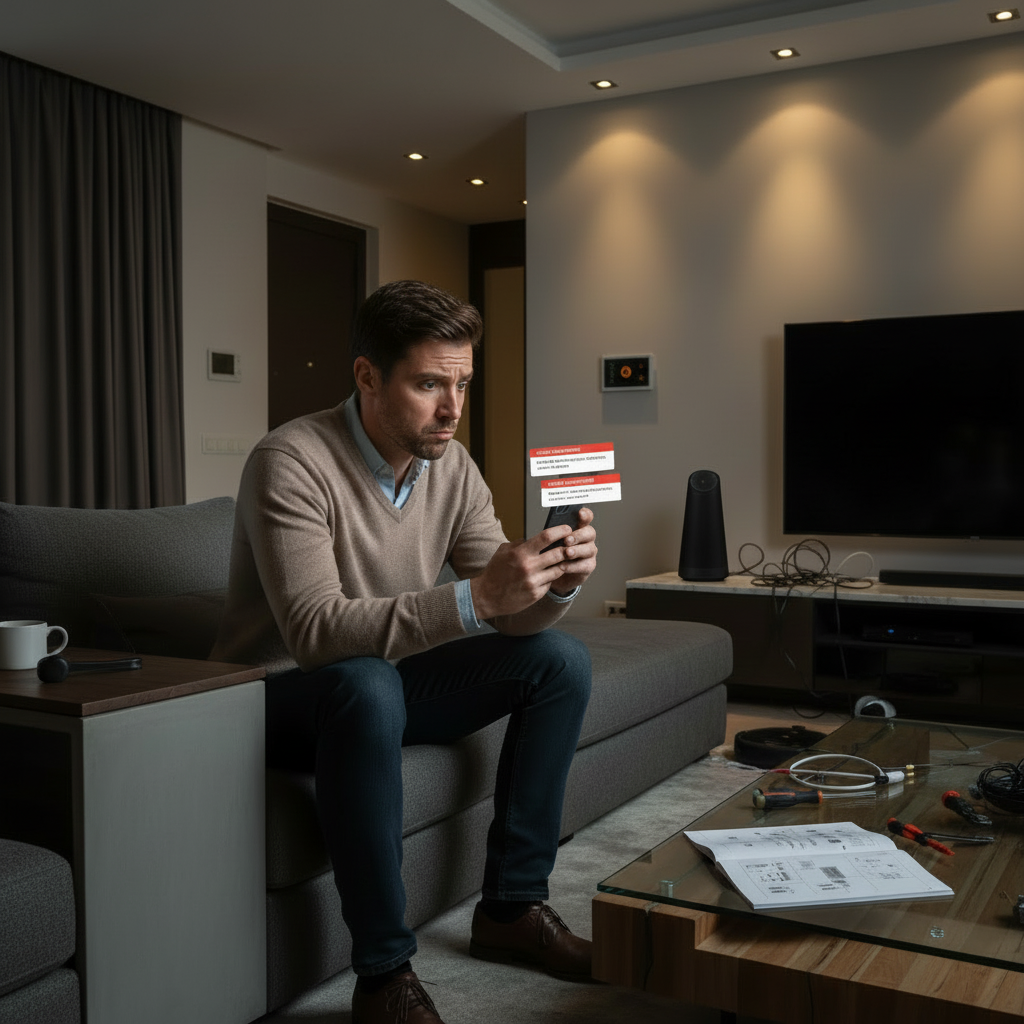 Illustration for Real World Scenario: $15,000 DIY Disaster in Smart Home Install: Handyman vs Electrician - 2024 Guide