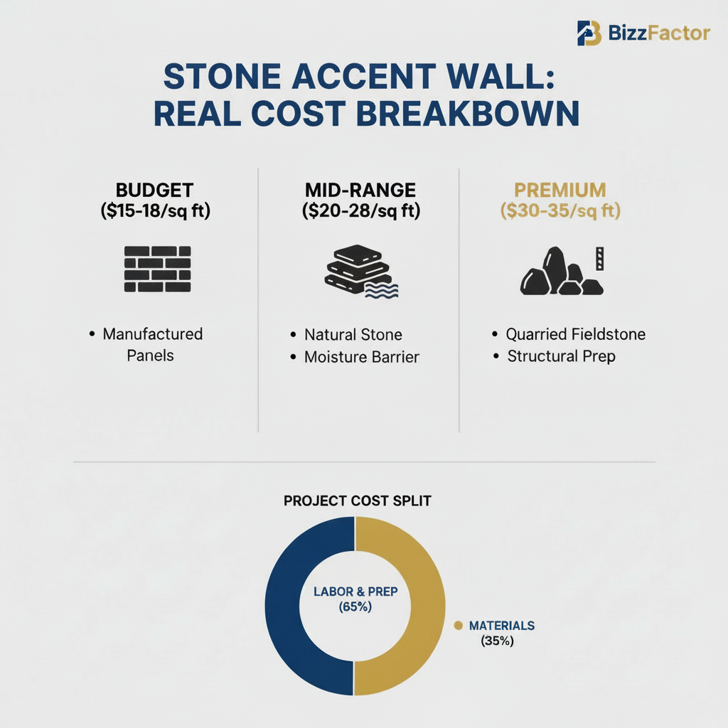 Infographic: Stone Accent Wall Cost Guide 2025: Real Pricing $15-35/sq ft