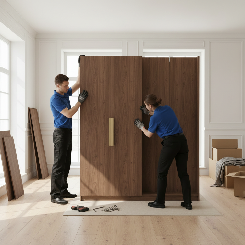 Illustration for Reassembly Challenges and Expert Solutions in Move Your Wardrobe or Buy New? Pro Moving Guide 2024