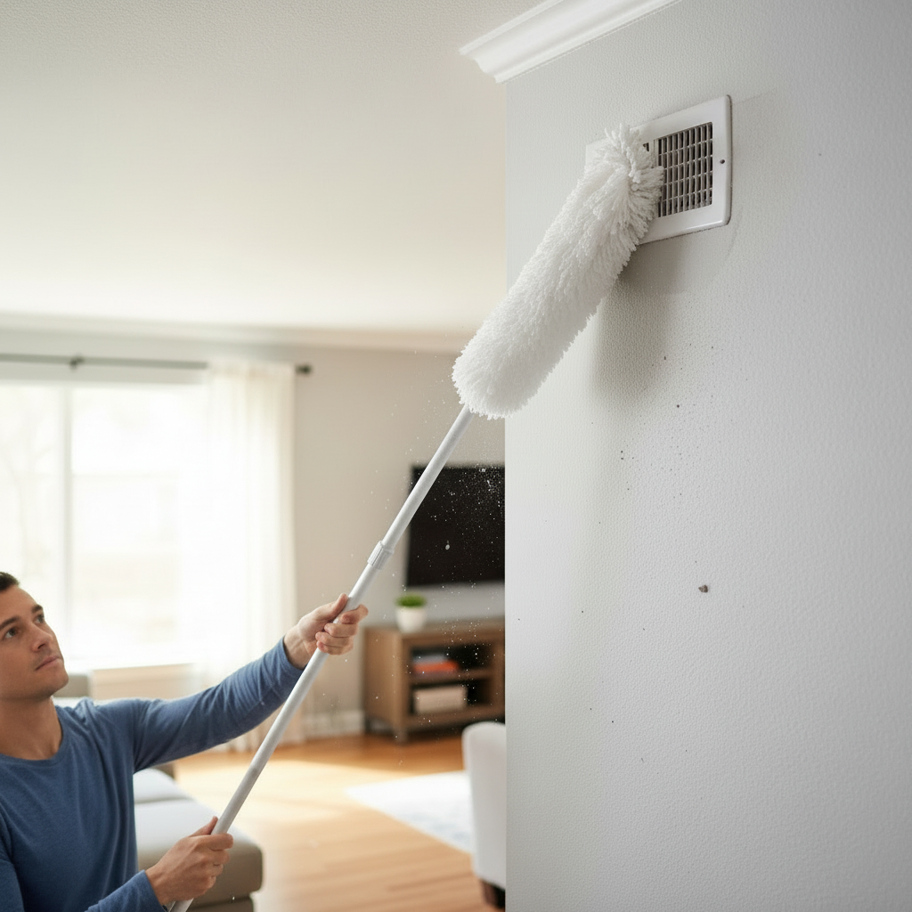 Illustration for How Should I Dust and Clean My Walls? in Wall Paint Maintenance: A Pro's Guide to Fresh Walls