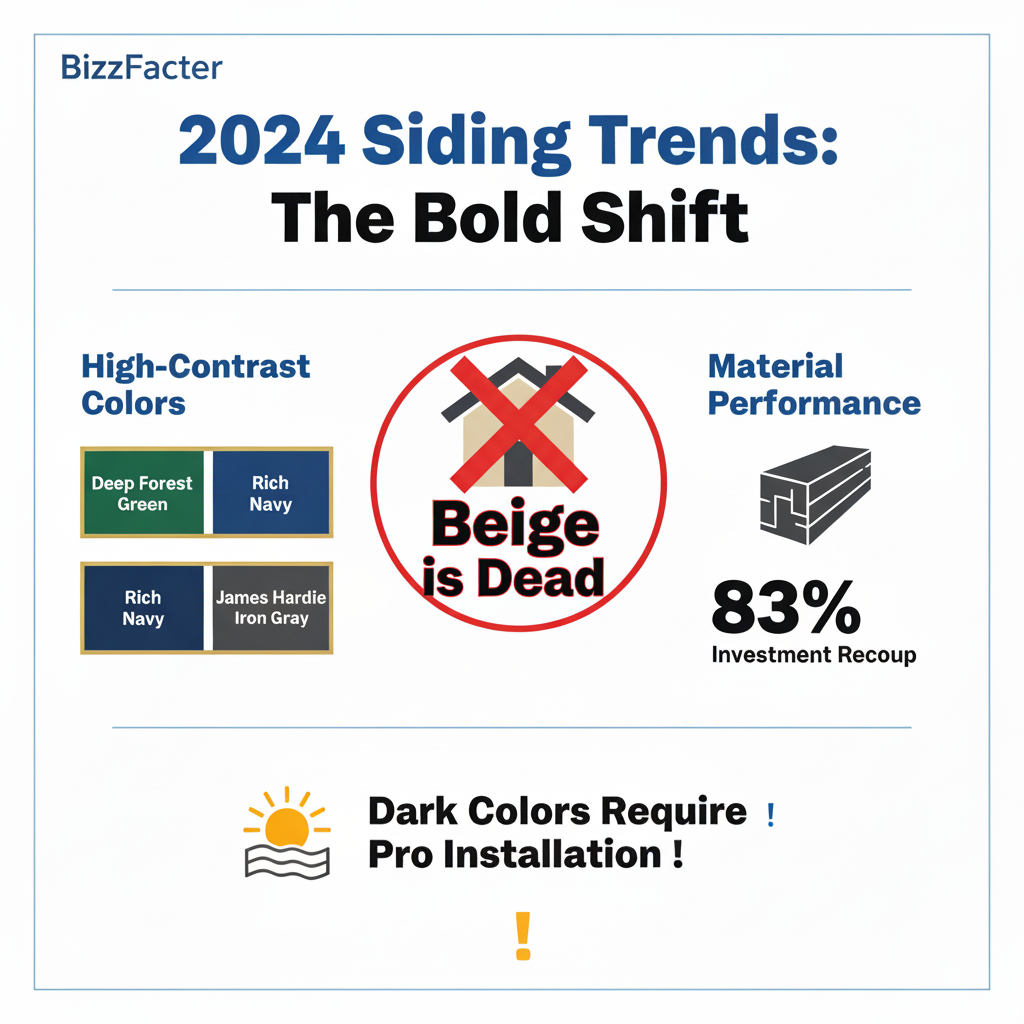 Infographic: Bold Siding Trends 2024: Colors & Materials Pros Pick