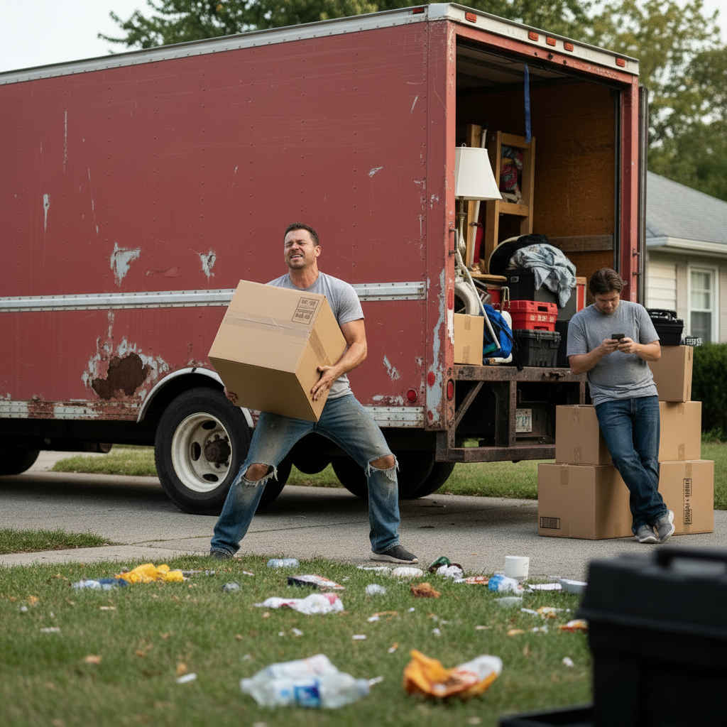 Illustration for What Red Flags Indicate Worker Rights Violations? in Mover Worker Rights: Legal Protection Guide