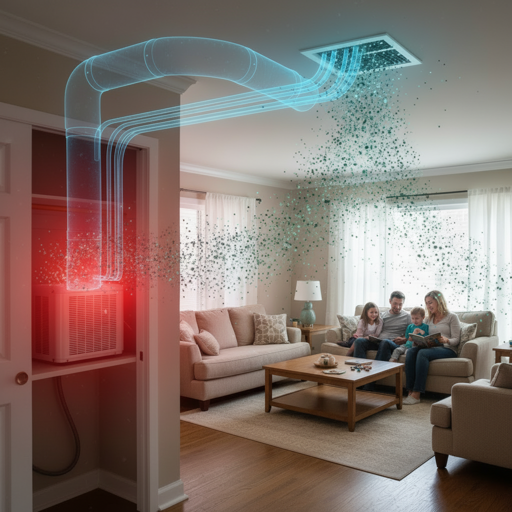 Illustration for Health Risks from Moldy AC Systems in AC Mold Removal Cost & Guide 2025 - Professional Help