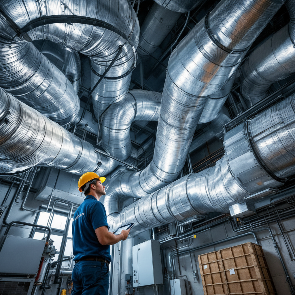 Illustration for Why Do Commercial Buildings Need Different Duct Cleaning? in Commercial Air Duct Cleaning: Schools & Buildings Guide