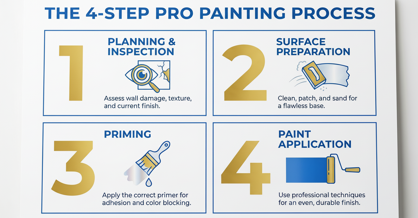 Infographic: 4 Pro Painting Steps That Actually Work (From Licensed Painters)