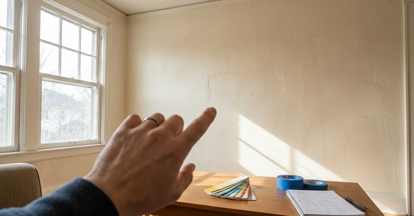 Illustration for Step 1: Planning & Wall Inspection in 4 Pro Painting Steps That Actually Work (From Licensed Painters)