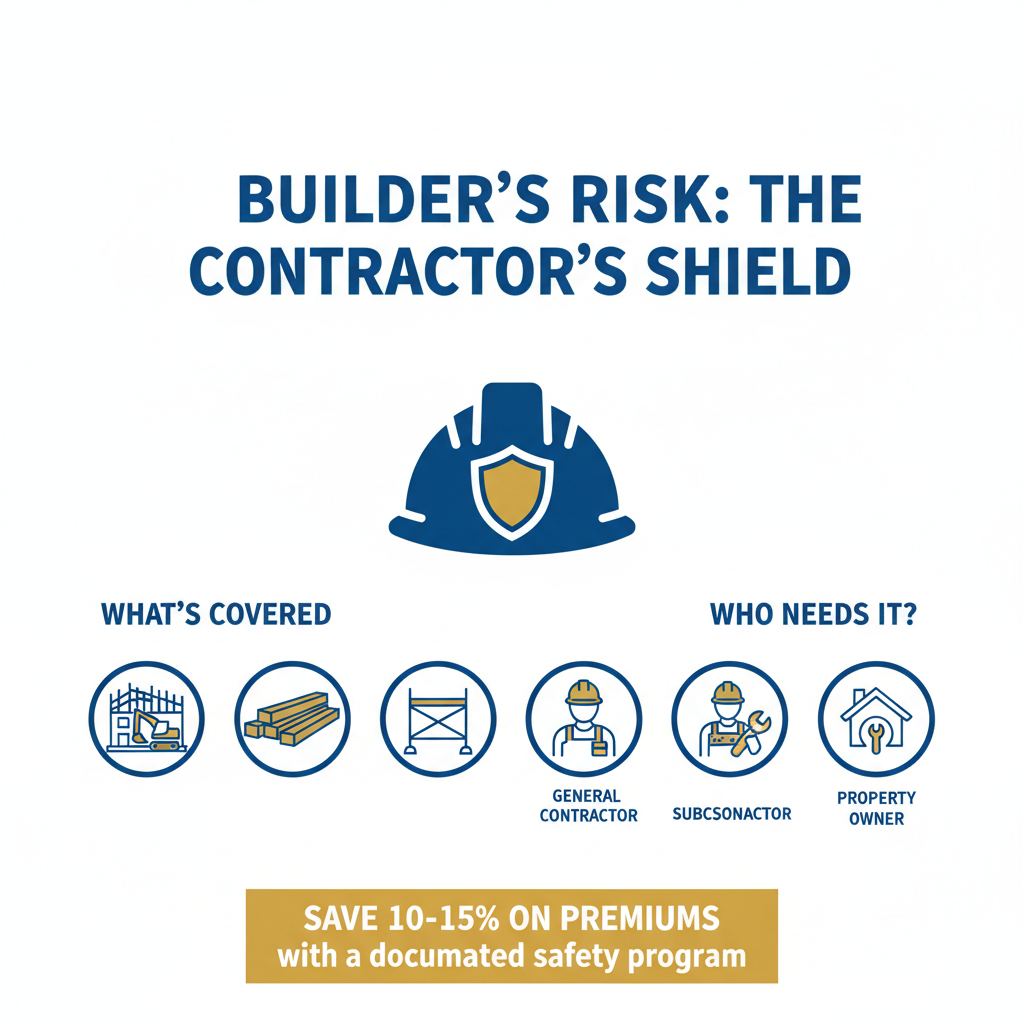 Infographic: Builder's Risk Insurance 2025: Complete Contractor Guide