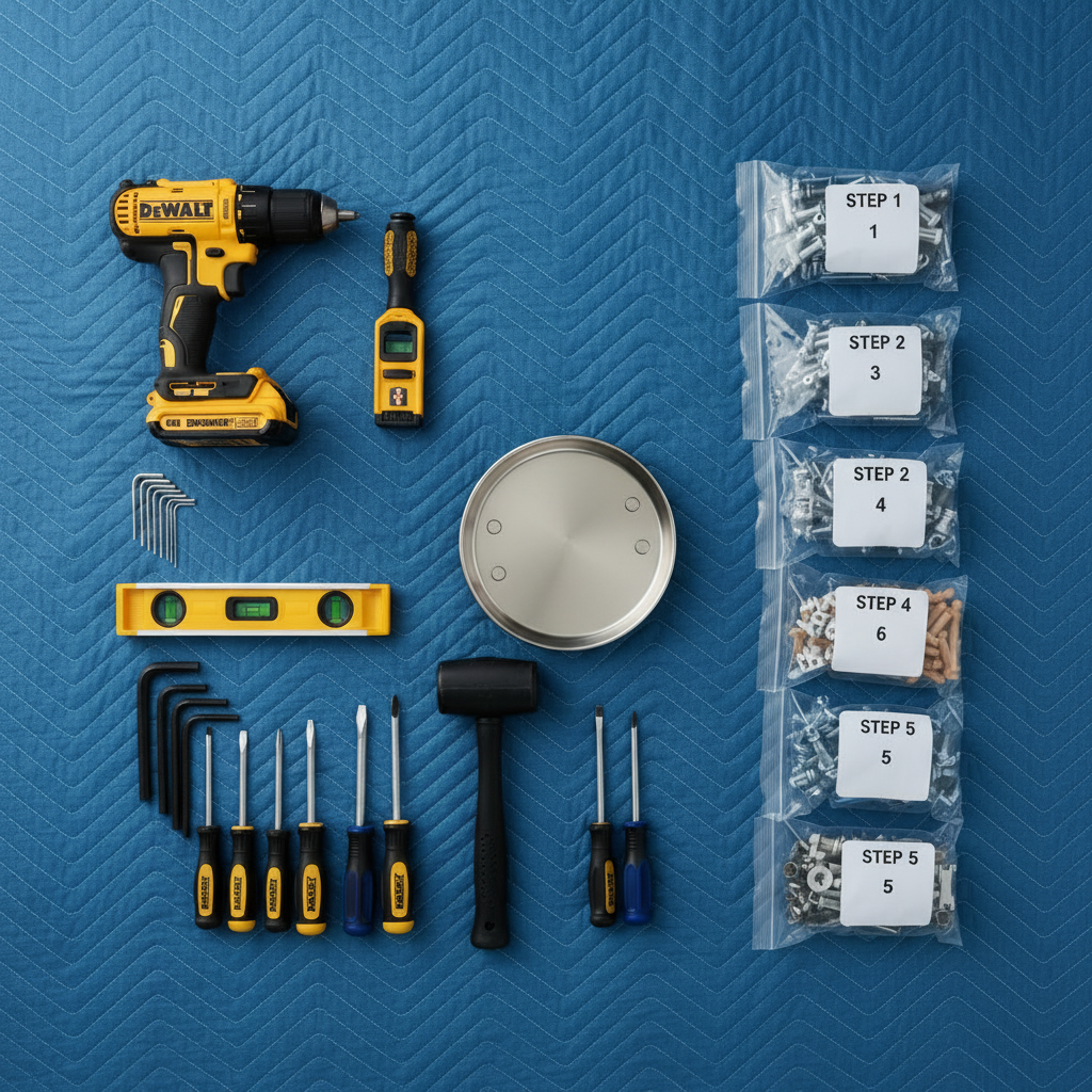 Illustration for Essential Pre-Assembly Preparation in Furniture Assembly Tips from Licensed Pros: IKEA & Wayfair