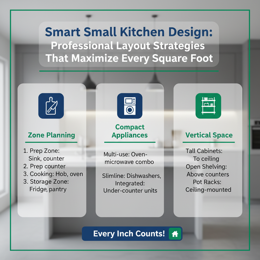 Infographic: Smart Small Kitchen Design: Professional Layout Strategies That Maximize Every Square Foot