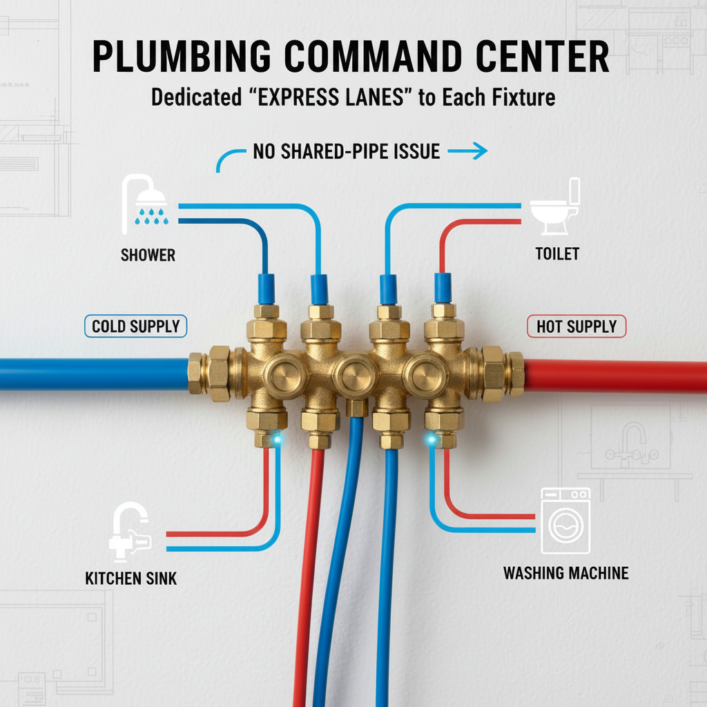 Illustration for What Is a Water Manifold System? in Water Manifold Installation Guide 2024: Pro Tips & Costs