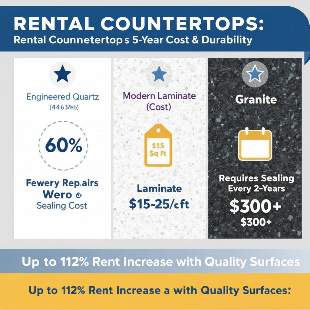Infographic: Best Rental Property Countertops: Cost vs Durability Guide
