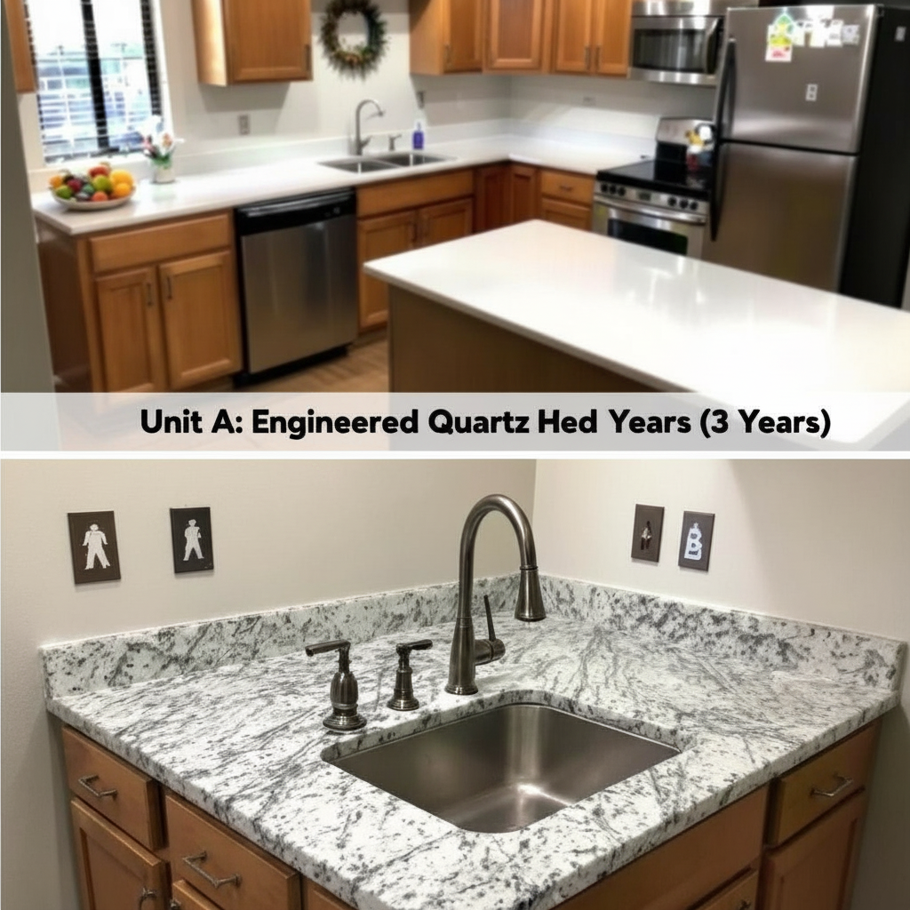 Illustration for Real-World Case Study: 12-Unit Complex Performance Over 24 Months in Best Rental Property Countertops: Cost vs Durability Guide