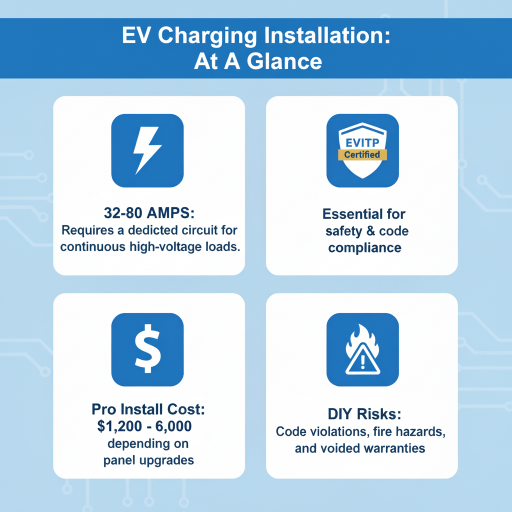 Infographic: EV Charging Station Installation: Pros vs DIY Costs