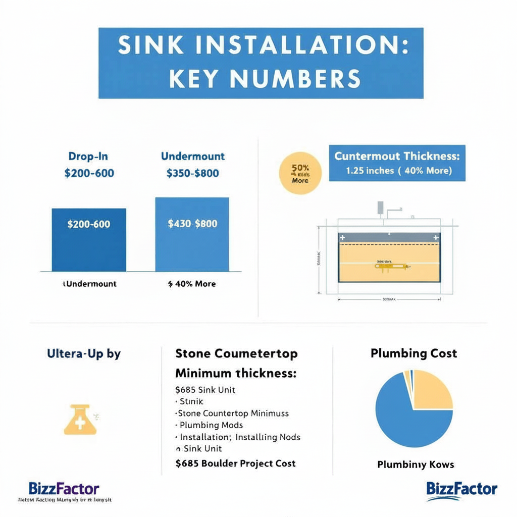 Infographic: Undermount vs Drop-In Sink Installation Guide 2024