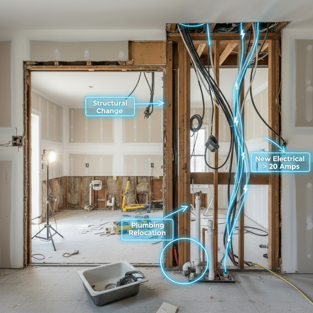 Illustration for Which Kitchen Projects Always Require Permits in Kitchen Permits 2025: Required Projects + Real Costs