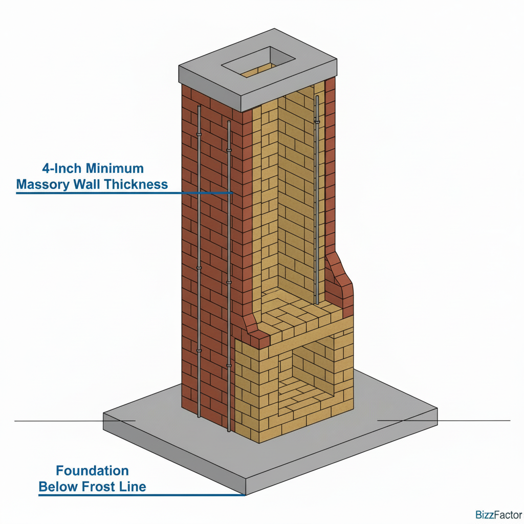 Illustration for What Are the Core Structural Requirements? in Chimney Codes 2024: Safety Rules That Save Lives